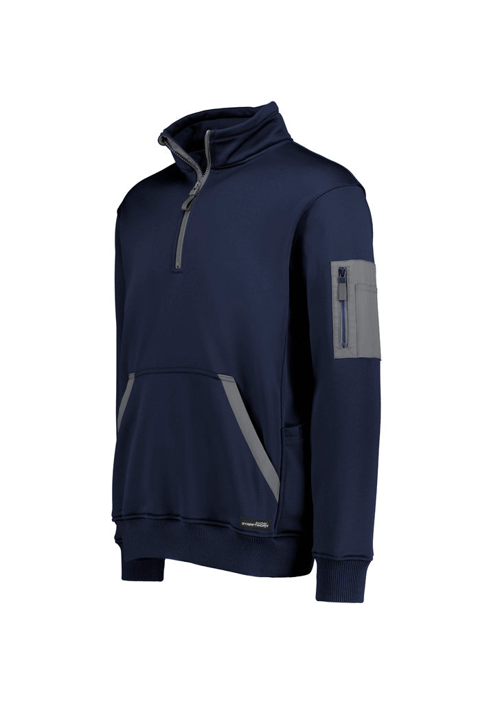 Unisex Streetworx Water Resistant 1/4 Zip Pullover - Navy - View