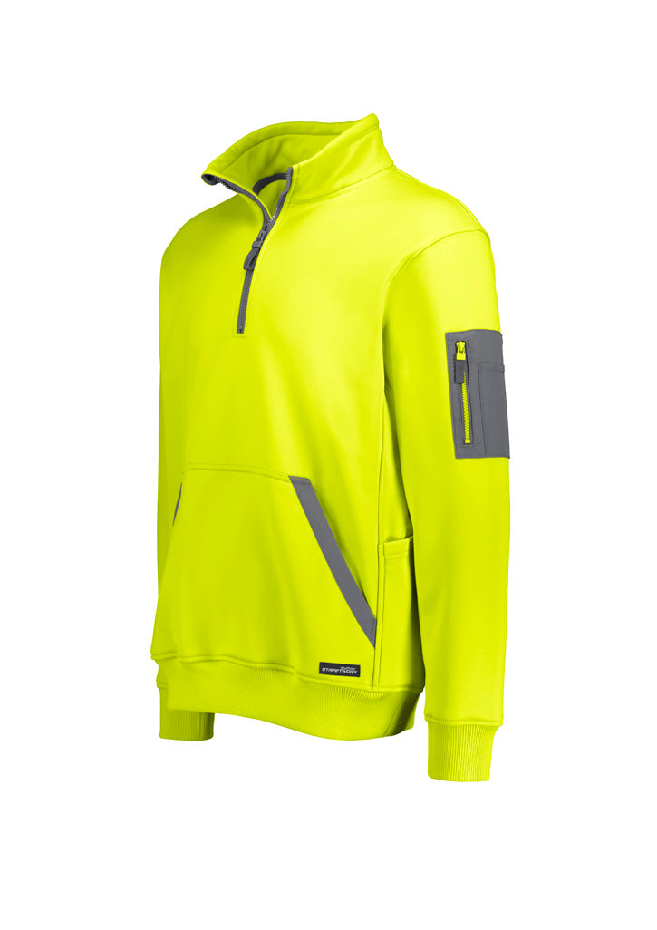 Unisex Streetworx Water Resistant 1/4 Zip Pullover - Yellow - View