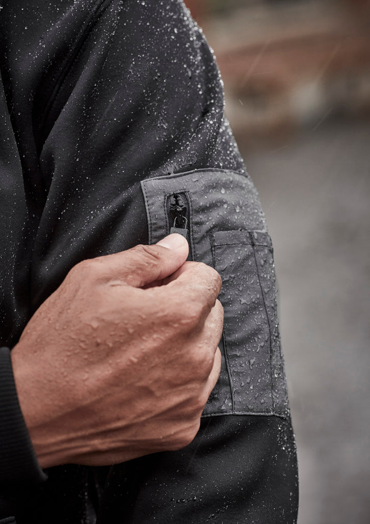Unisex Water Resistant Hoodie - Black - Model