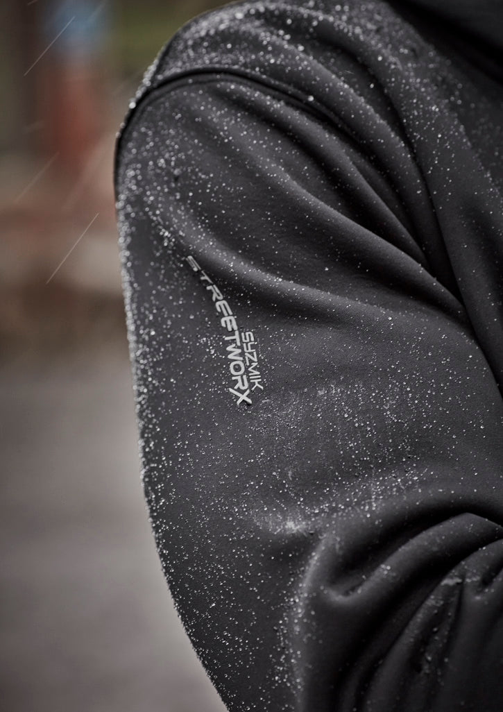 Unisex Water Resistant Hoodie - Black - Model