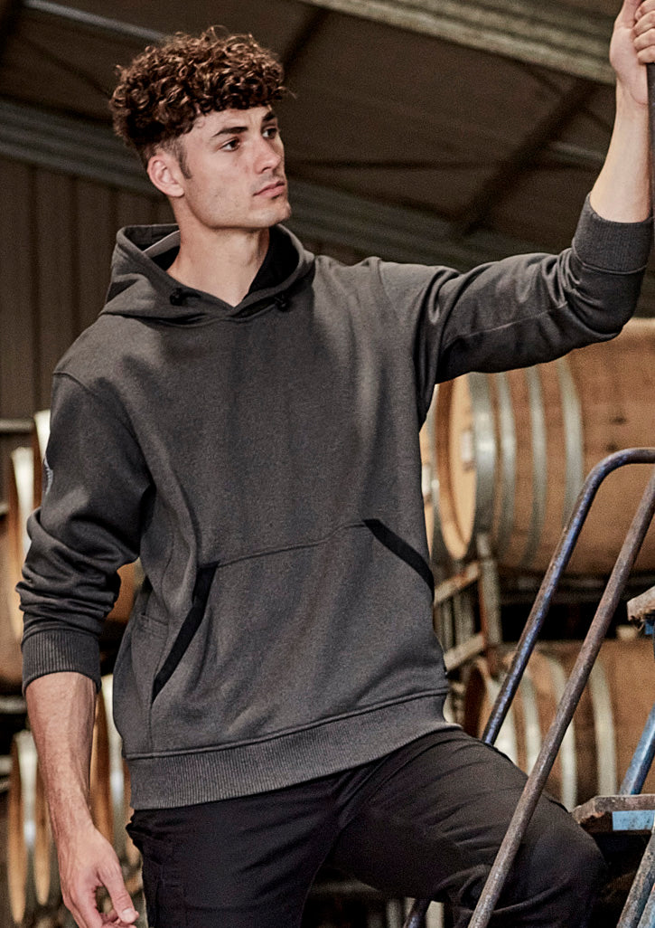 Unisex Water Resistant Hoodie - Charcoal Marle - Model