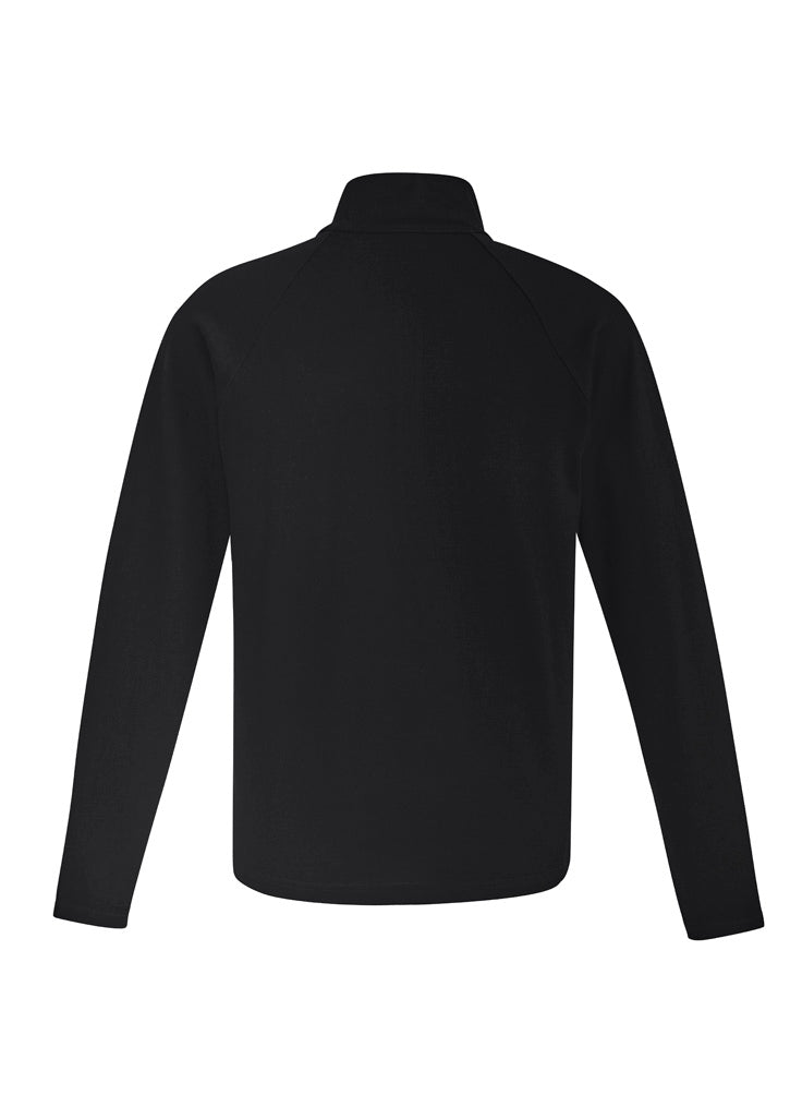 Unisex Merino Wool Mid-Layer Pullover - Black - Back