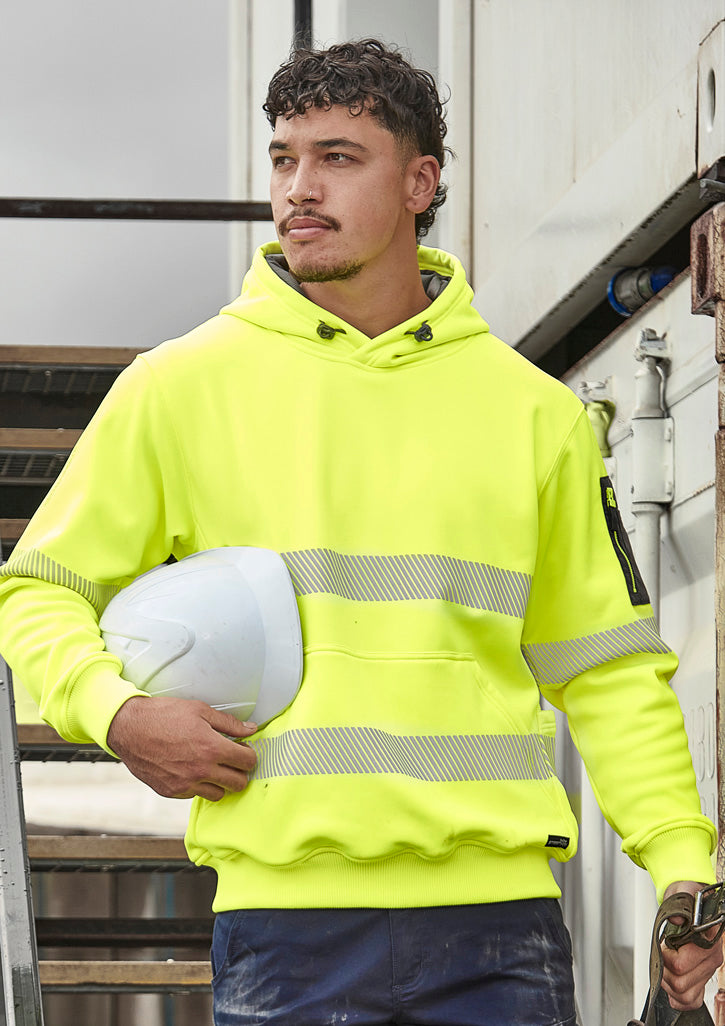 Unisex Streetworx Segmented Tape Water Resistant Hoodie - Yellow - Model