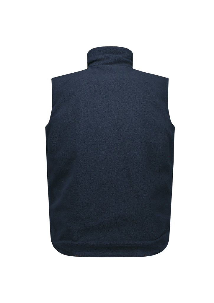 Unisex Hi Vis Waterproof Reversible Vest - Orange - View