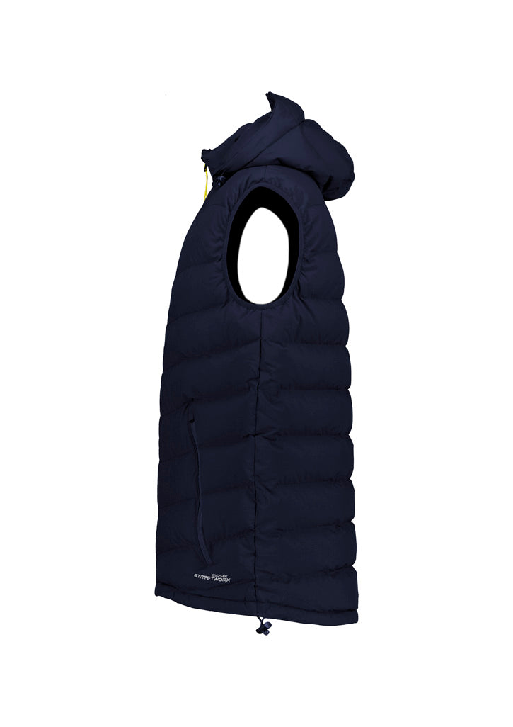 Unisex Streetworx Hooded Puffer Vest - Navy - View