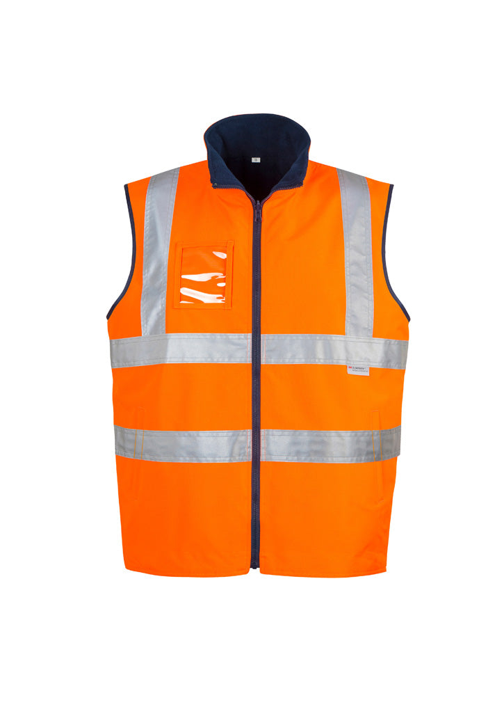 Mens Hi Vis Lightweight Waterproof Vest - Orange - Front