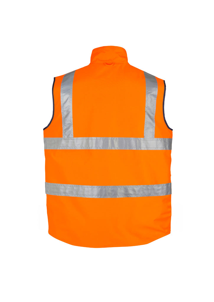 Mens Hi Vis Lightweight Waterproof Vest - Orange - Back