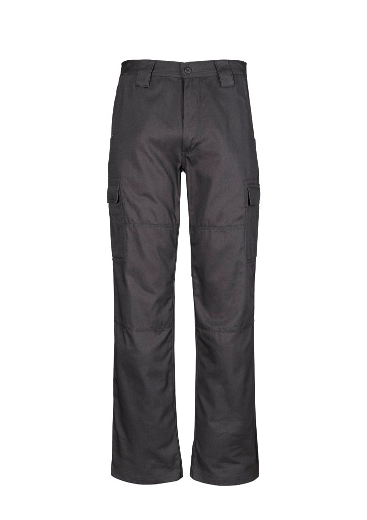 Mens Midweight Drill Cargo Pant (Stout) - Charcoal - Front
