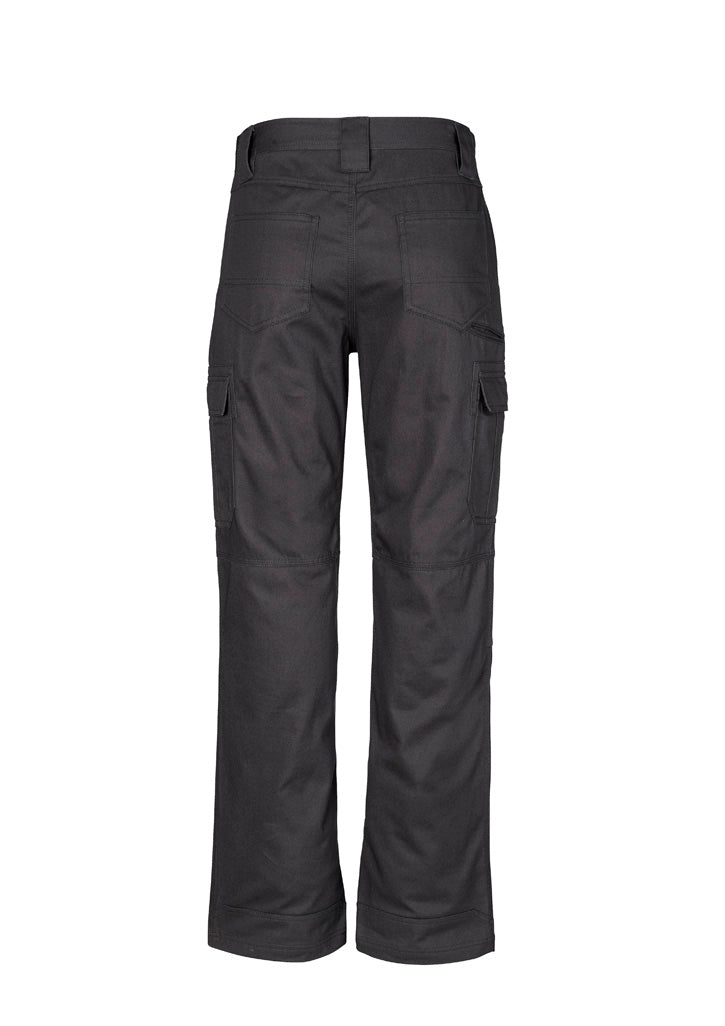 Mens Midweight Drill Cargo Pant (Stout) - Charcoal - Back