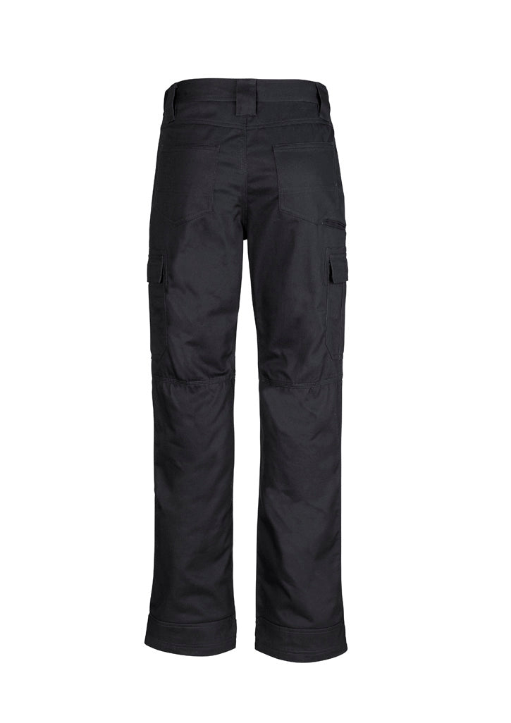 Mens Midweight Drill Cargo Pant (Regular) - Black - Back