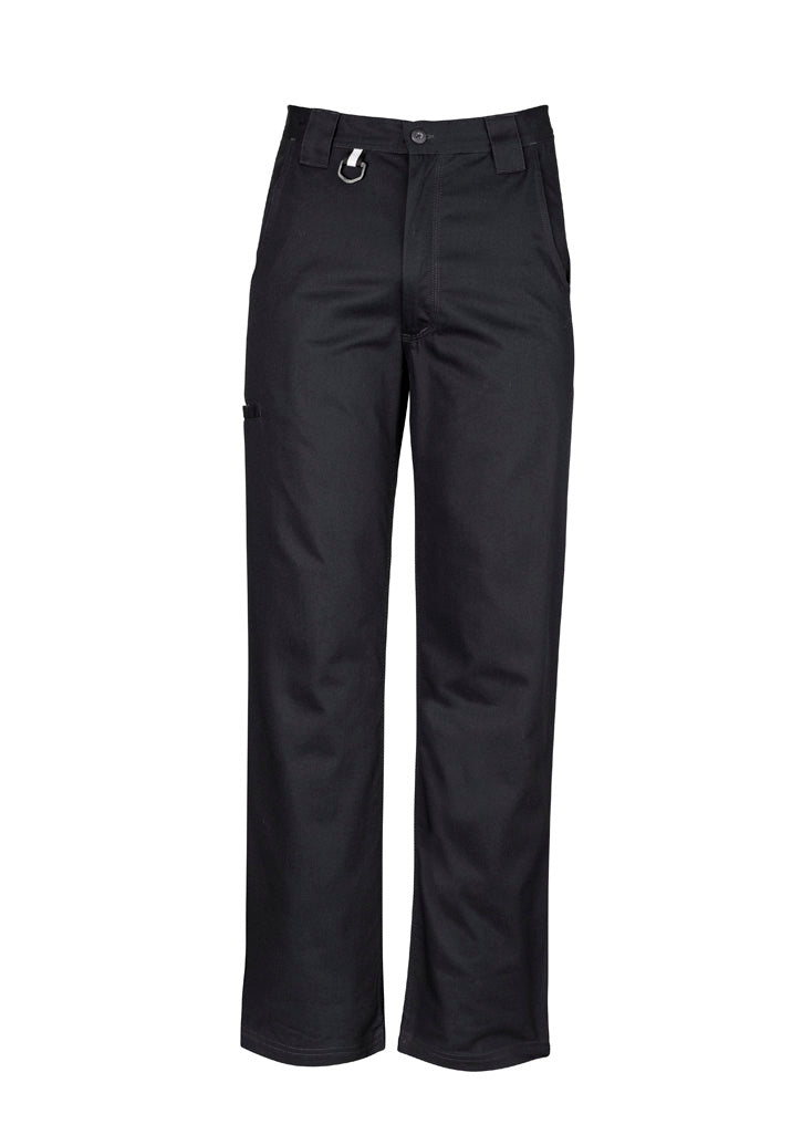 Mens Plain Utility Pant - Black - Front