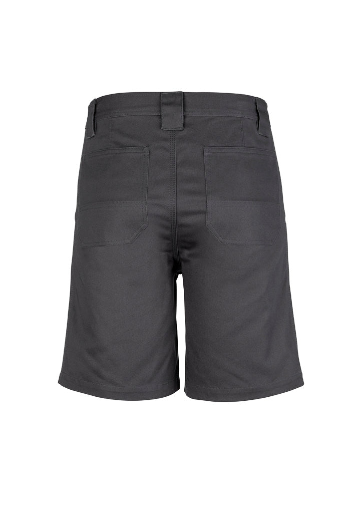 Mens Plain Utility Short - Charcoal - Back