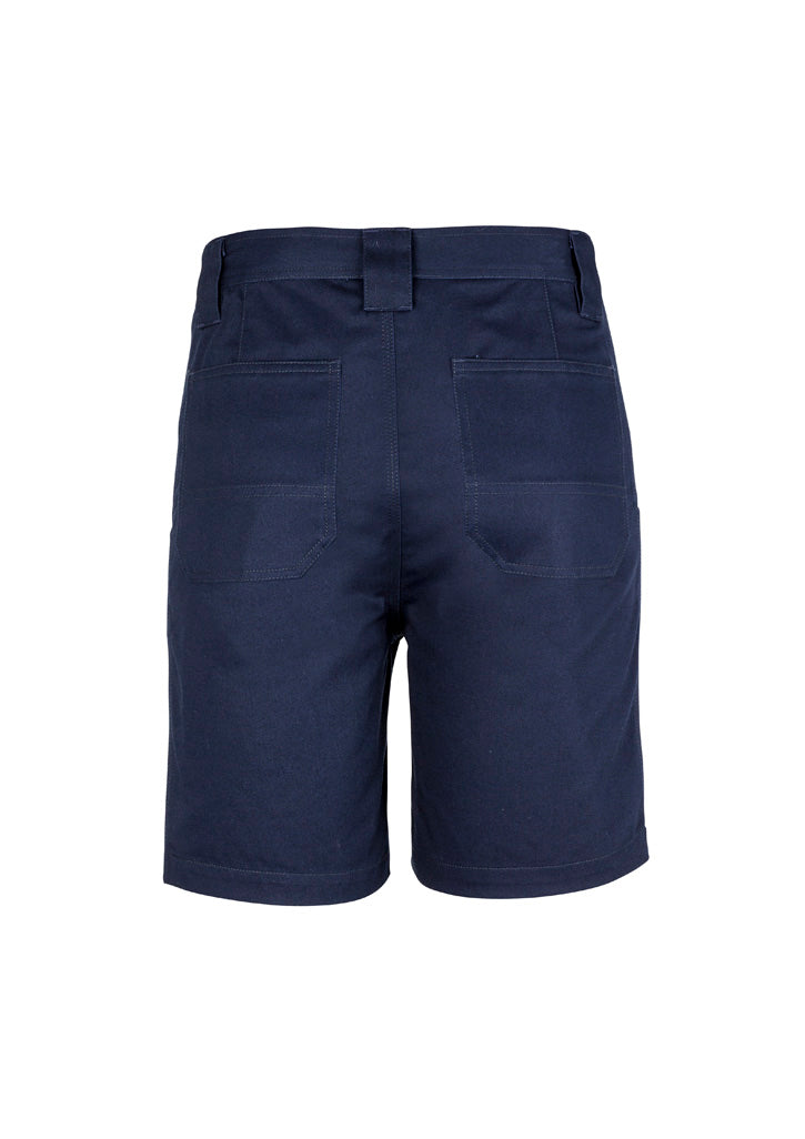 Mens Plain Utility Short - Navy - Back