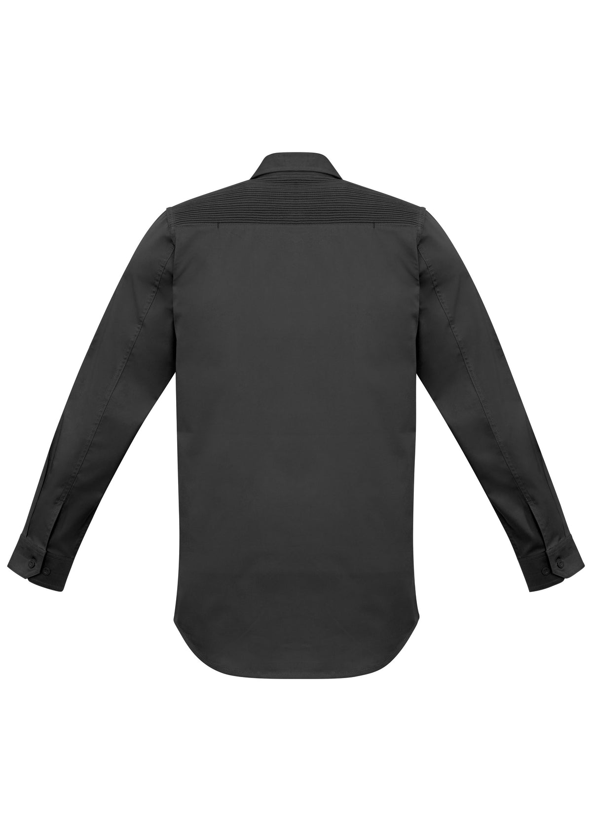 Mens Streetworx L/S Stretch Shirt - Charcoal - Back