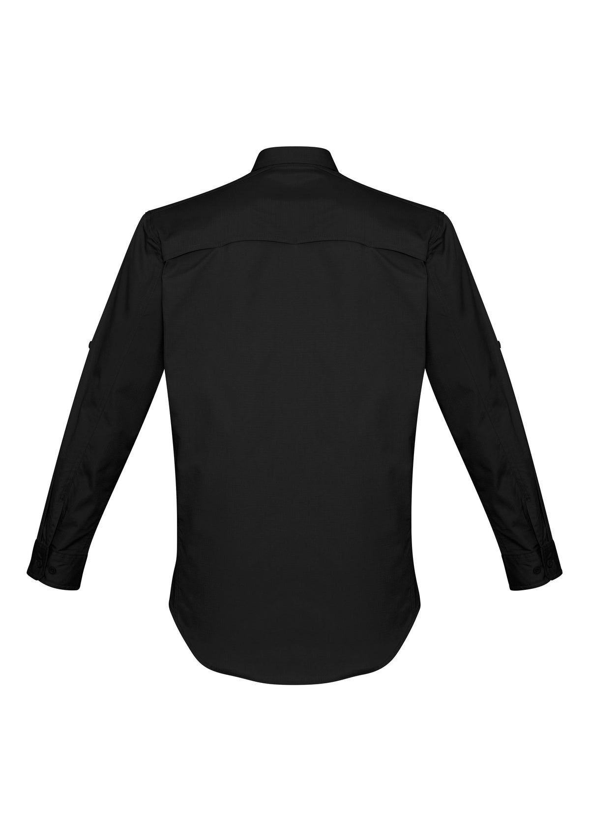 Mens Rugged Cooling Long Sleeve Shirt - Black - Back