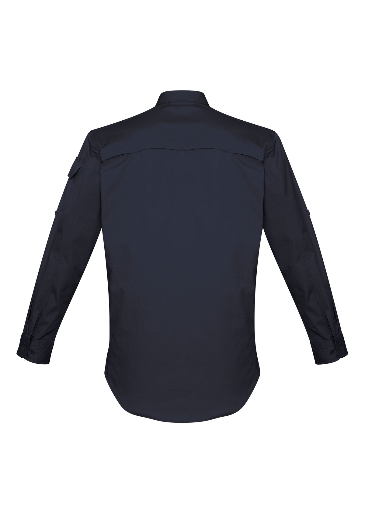 Mens Rugged Cooling Long Sleeve Shirt - Charcoal - Back