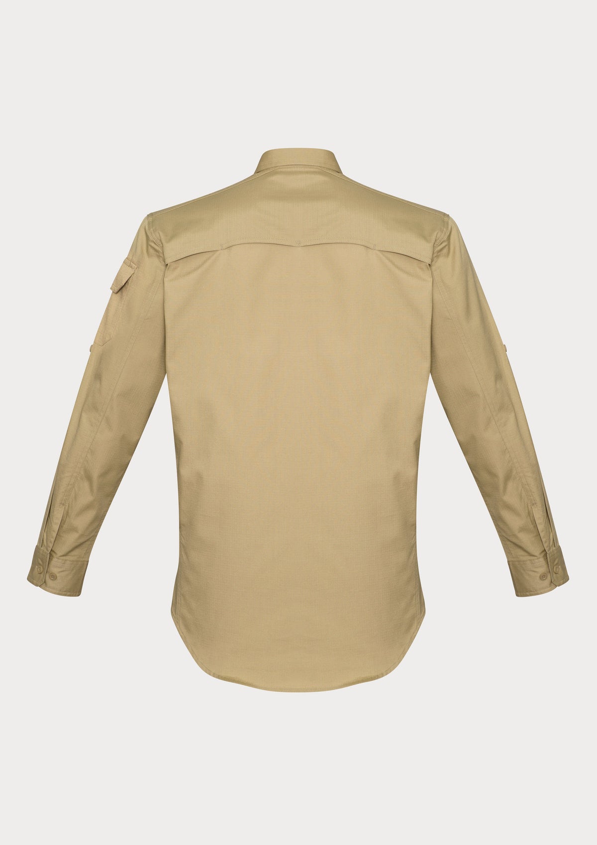 Mens Rugged Cooling Long Sleeve Shirt - Khaki - Back