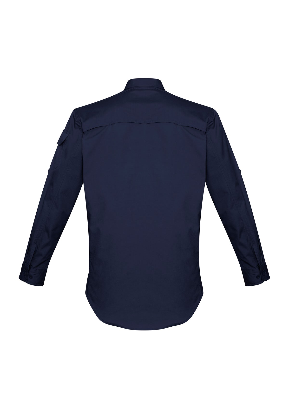 Mens Rugged Cooling Long Sleeve Shirt - Navy - Back