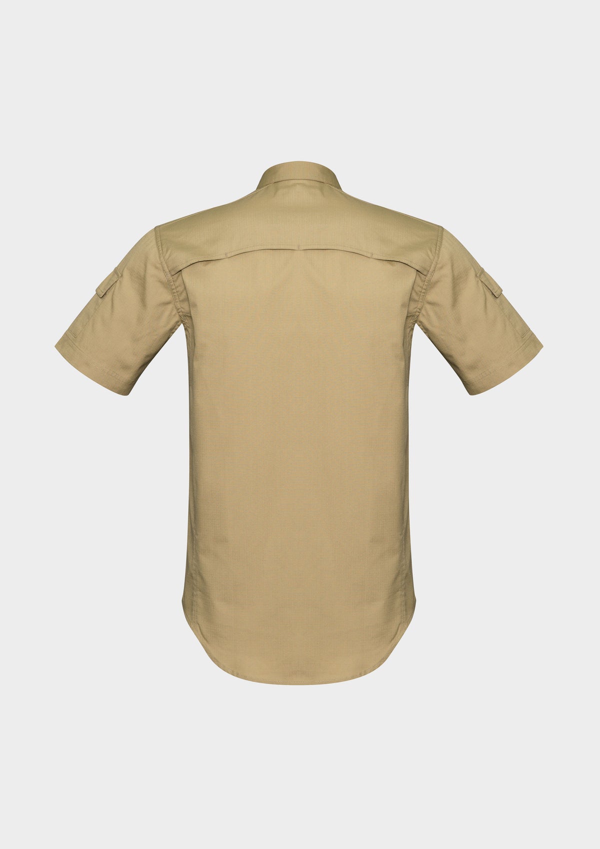 Mens Rugged Cooling Short Sleeve Shirt - Khaki - Back