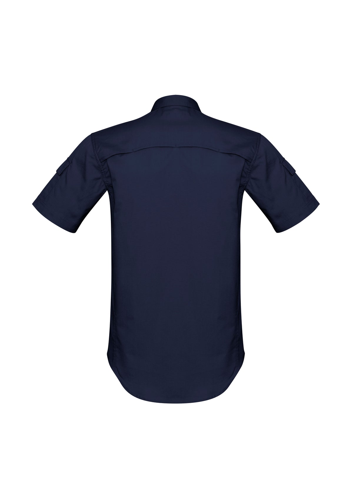 Mens Rugged Cooling Short Sleeve Shirt - Navy - Back