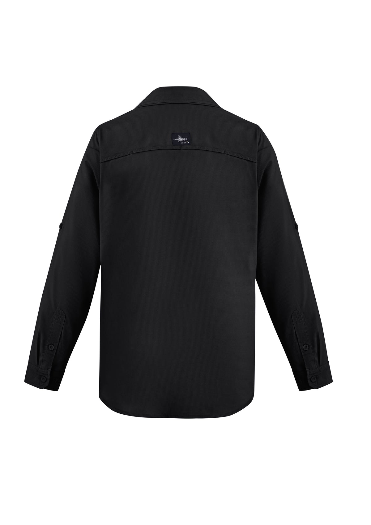 Mens Outdoor Long Sleeve Shirt - Black - Back