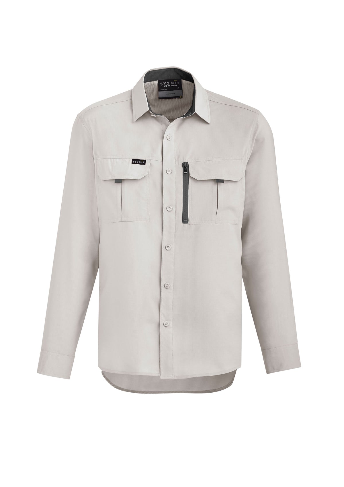 Mens Outdoor Long Sleeve Shirt - Natural - Front