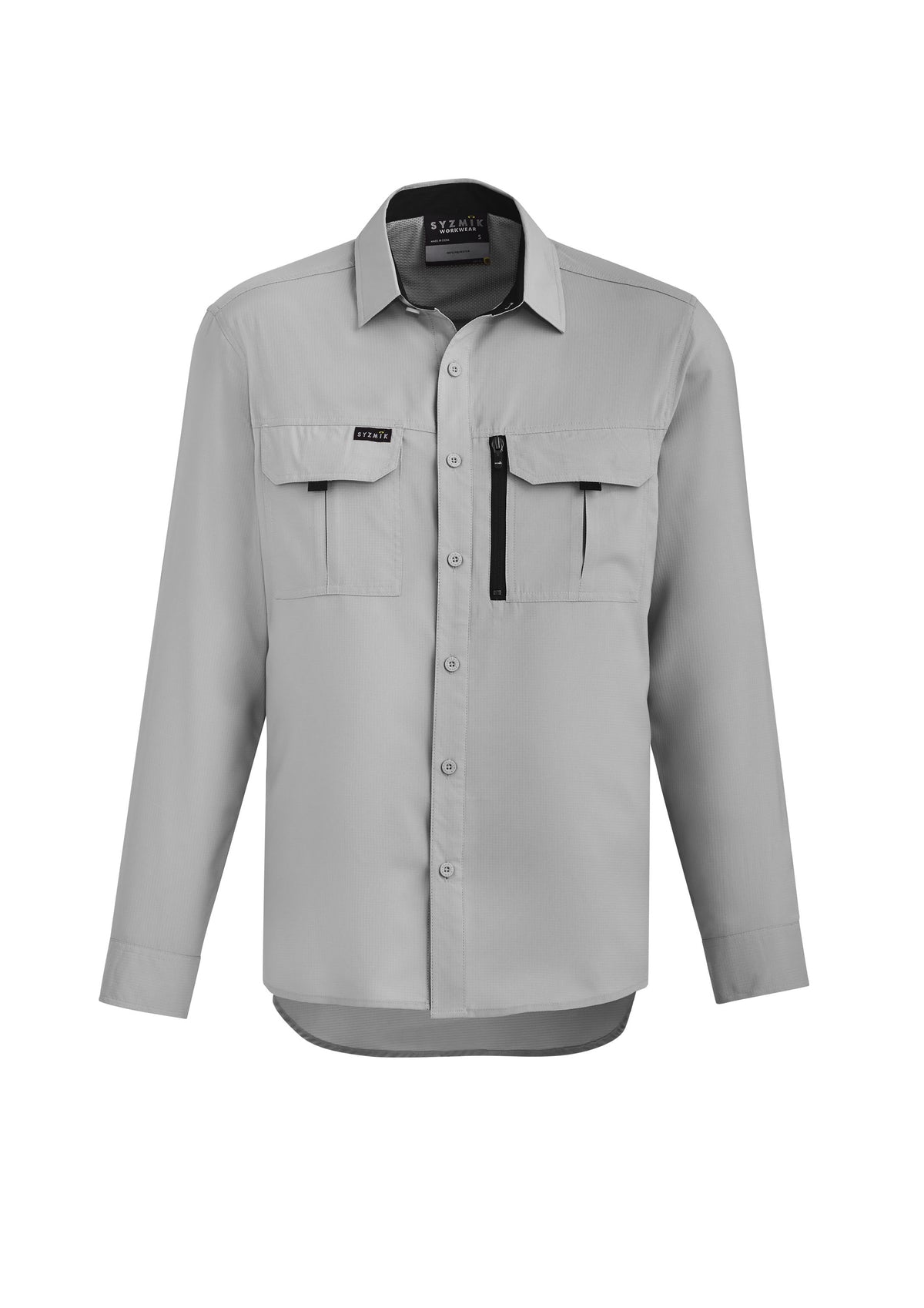 Mens Outdoor Long Sleeve Shirt - Stone - Front