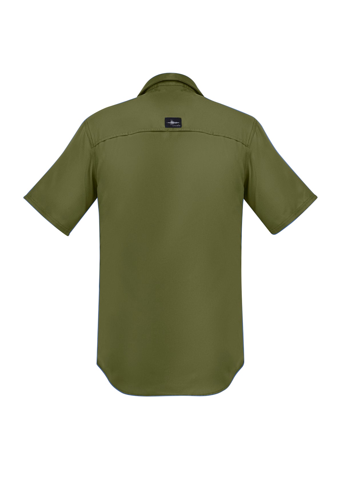 Mens Outdoor Short Sleeve Shirt - Army - Back