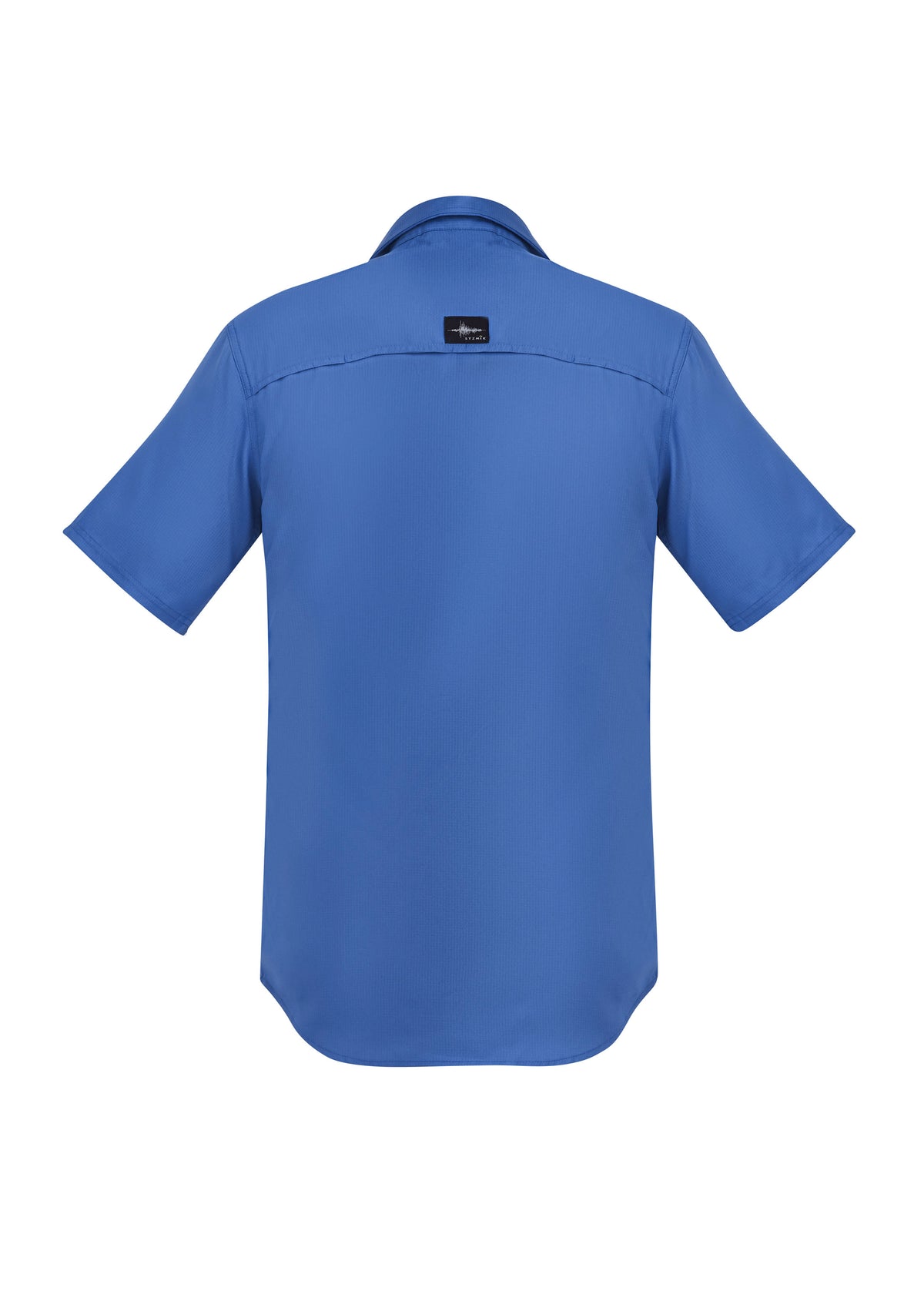 Mens Outdoor Short Sleeve Shirt - Blue - Back
