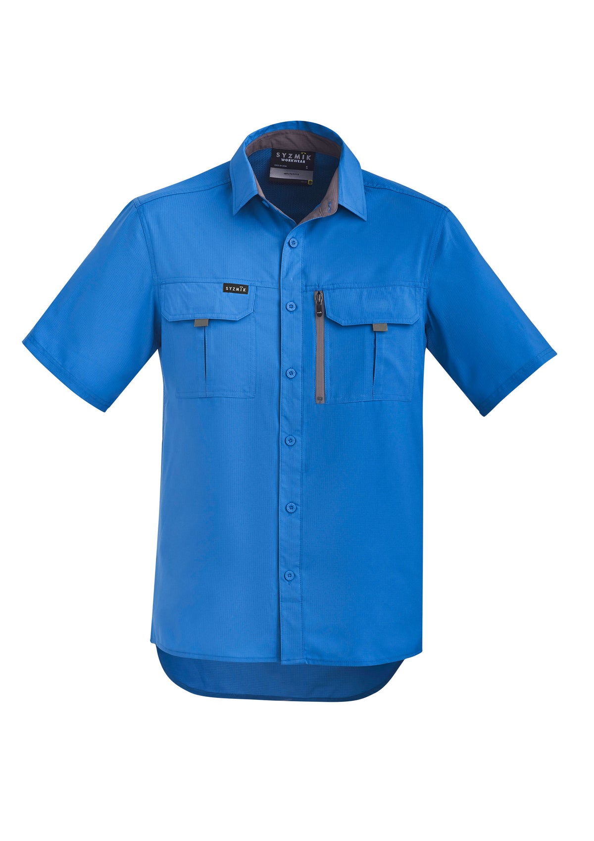 Mens Outdoor Short Sleeve Shirt - Cobalt - Front