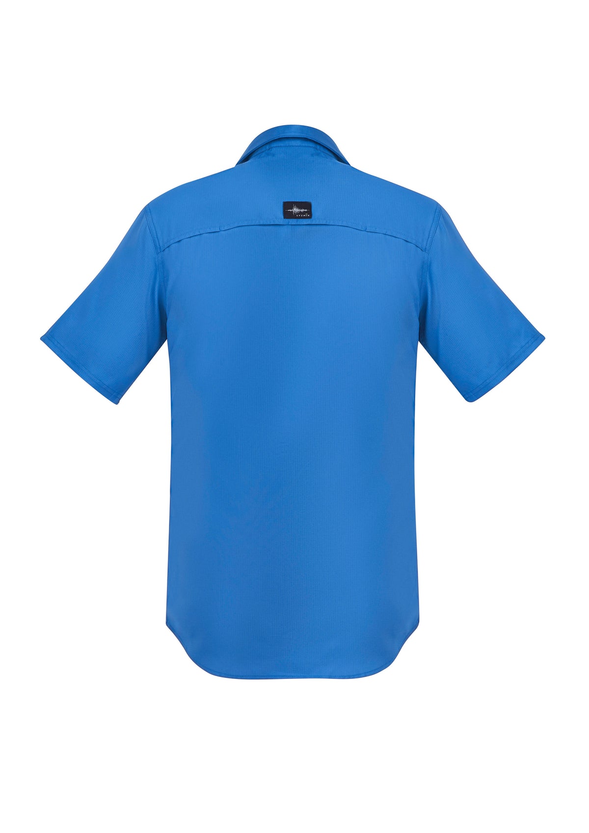 Mens Outdoor Short Sleeve Shirt - Cobalt - Back