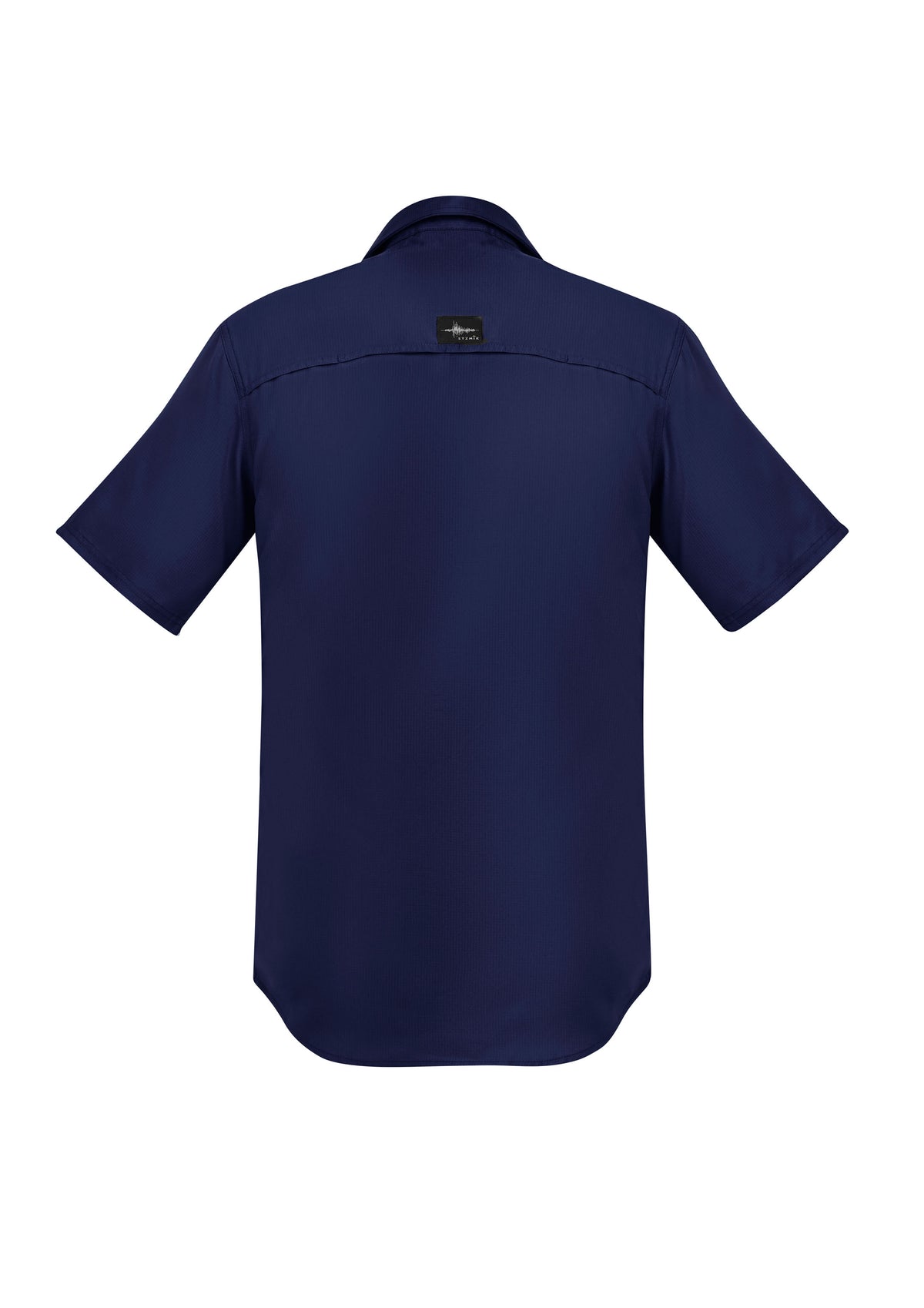 Mens Outdoor Short Sleeve Shirt - Navy - Back
