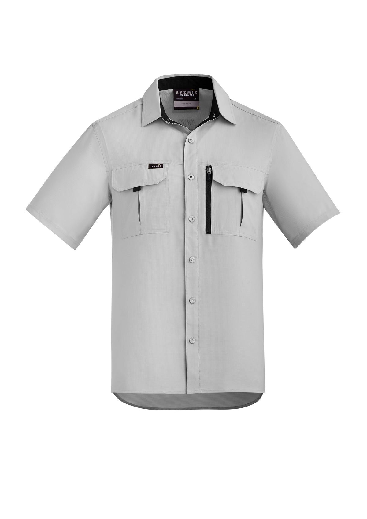 Mens Outdoor Short Sleeve Shirt - Stone - Front