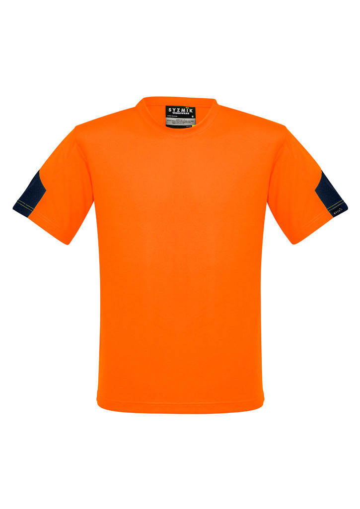 Mens Hi Vis Squad Tee - Orange/Navy - Front