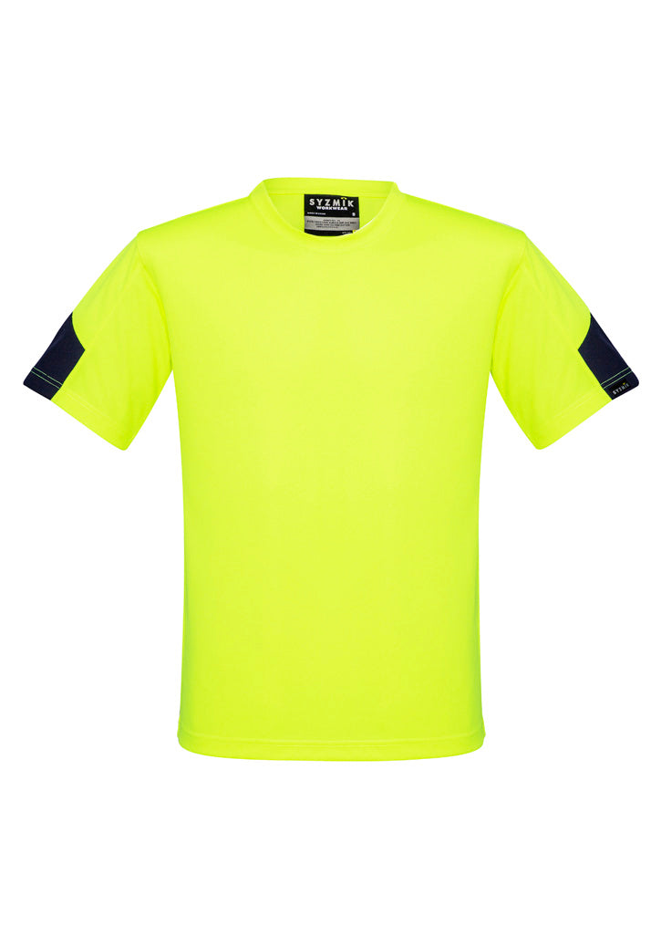 Mens Hi Vis Squad Tee - Yellow/Navy - Front