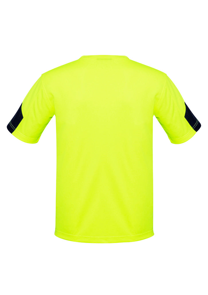 Mens Hi Vis Squad Tee - Yellow/Navy - Back
