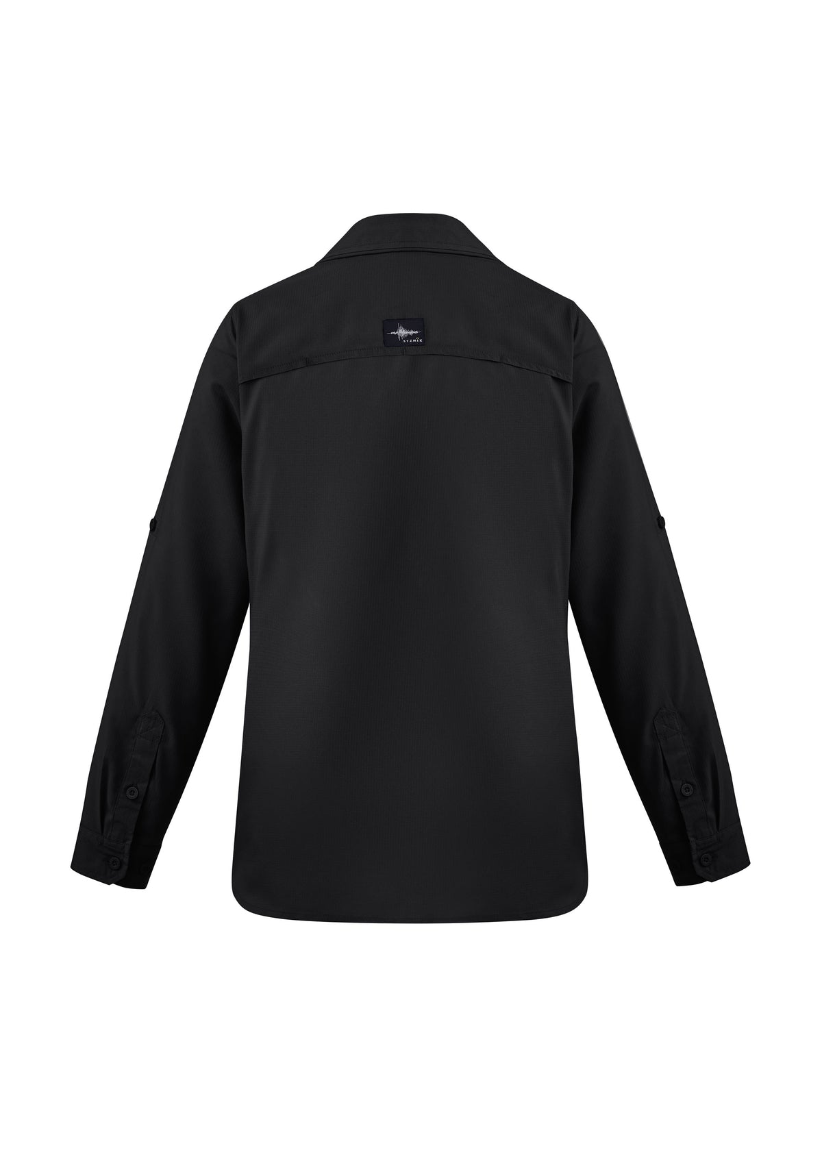 Womens Outdoor Long Sleeve Shirt - Black - Back