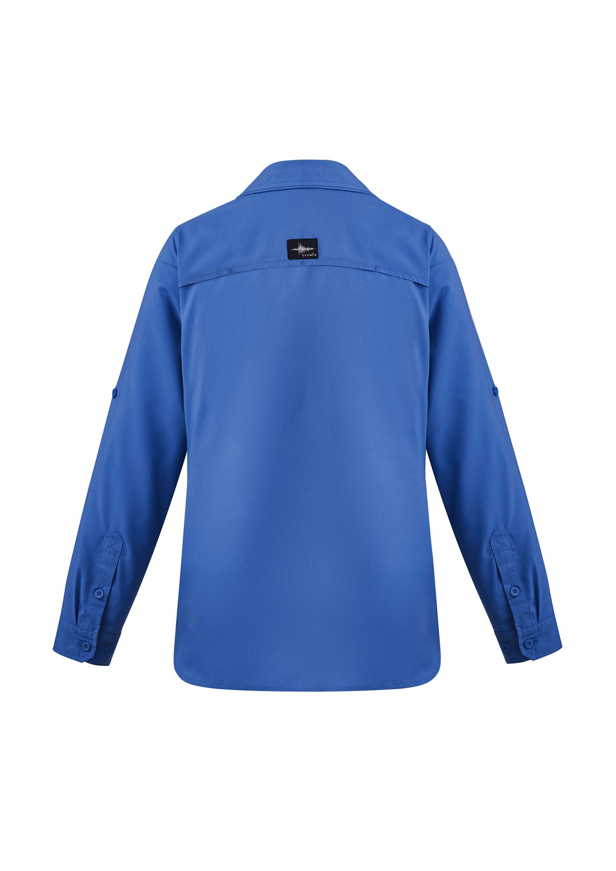 Womens Outdoor Long Sleeve Shirt - Blue - Back