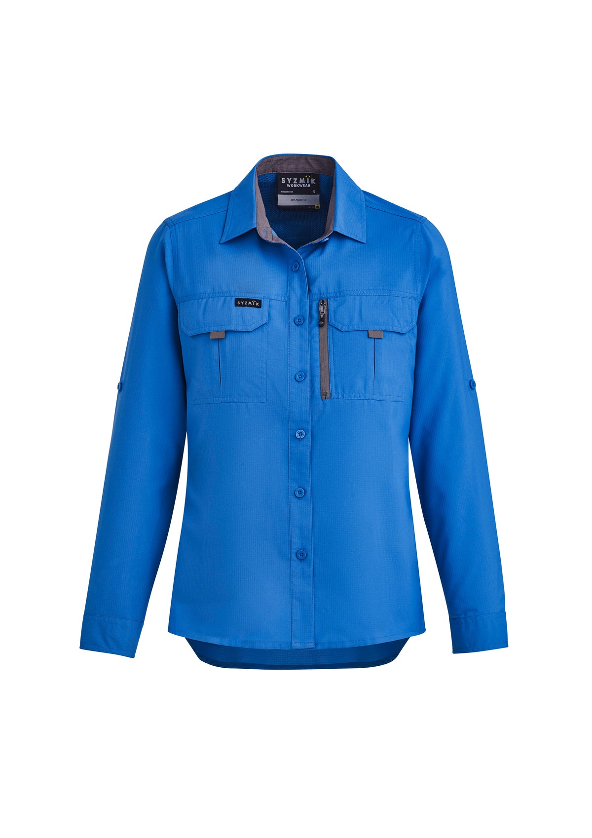 Womens Outdoor Long Sleeve Shirt - Cobalt - Front
