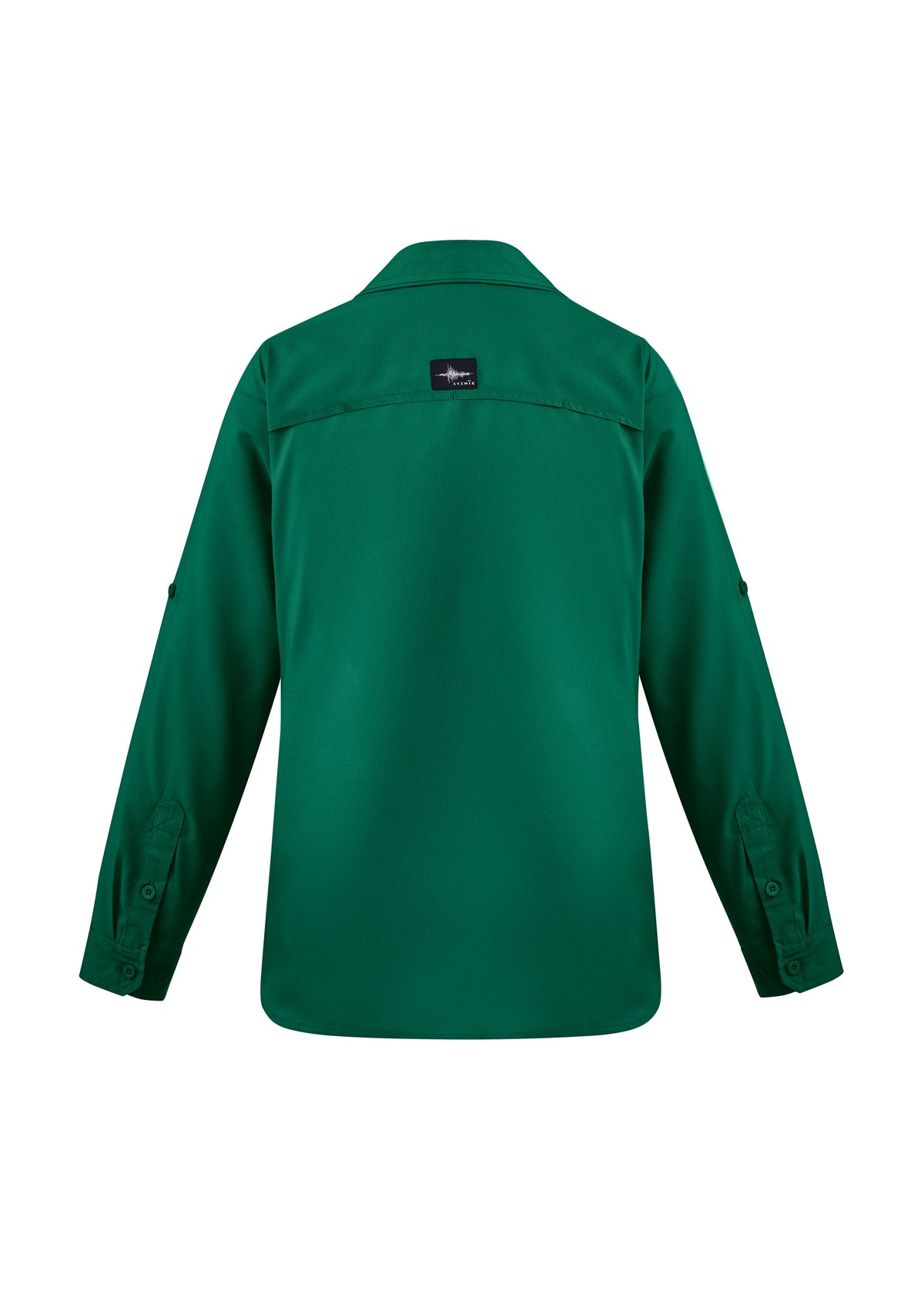 Womens Outdoor Long Sleeve Shirt - Green - Back
