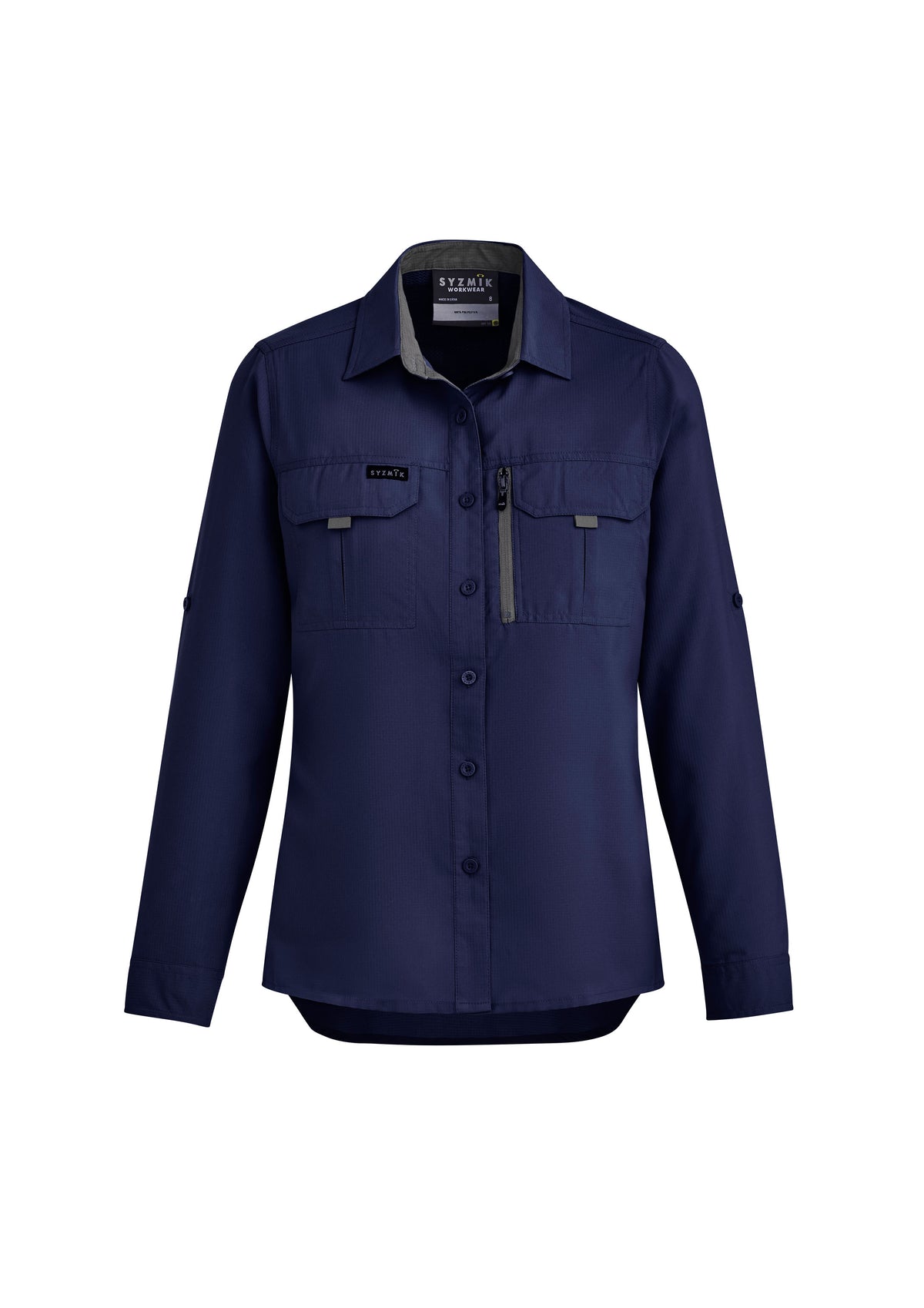 Womens Outdoor Long Sleeve Shirt - Navy - Front