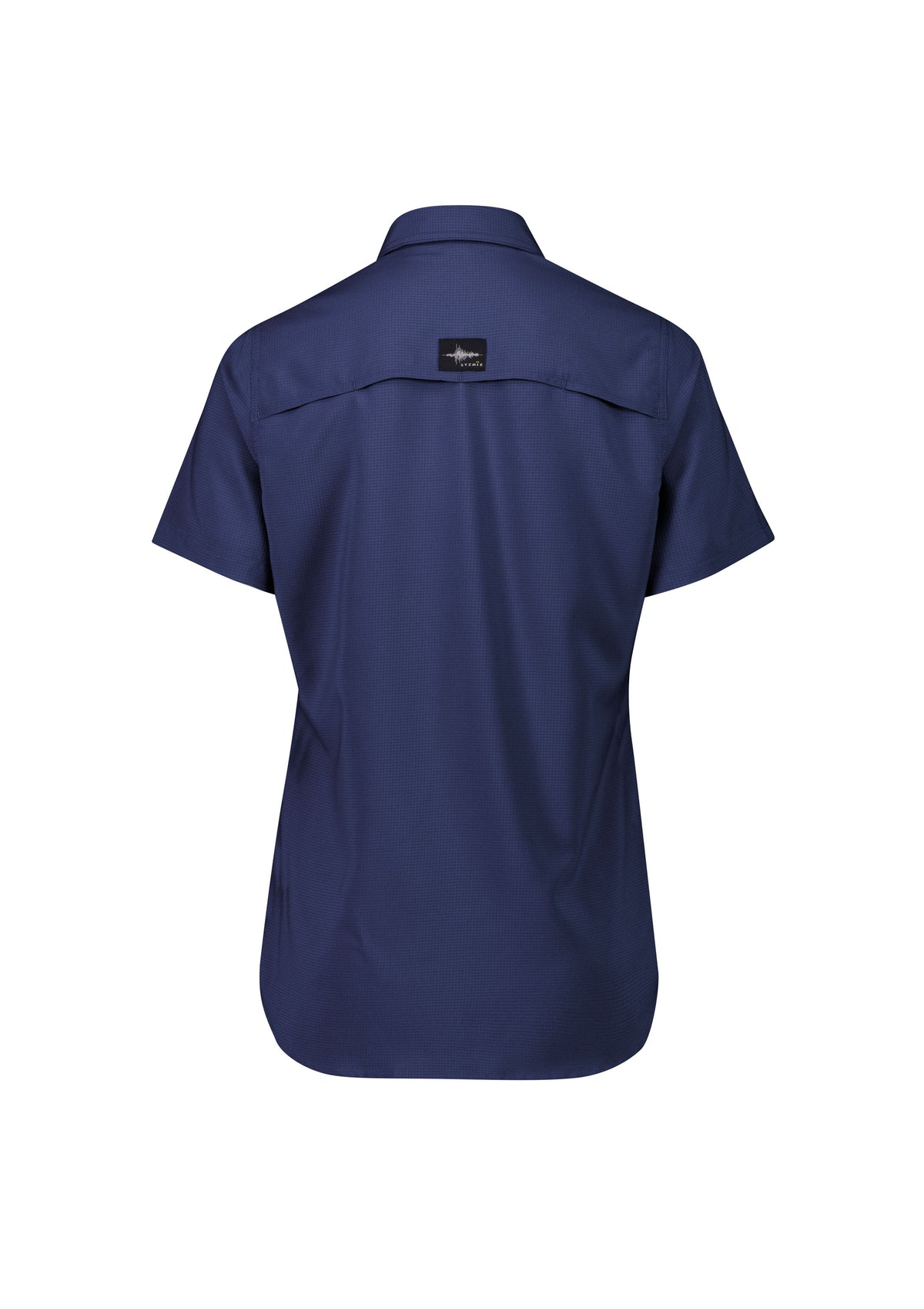 Womens Outdoor Short Sleeve Shirt - Navy - Back