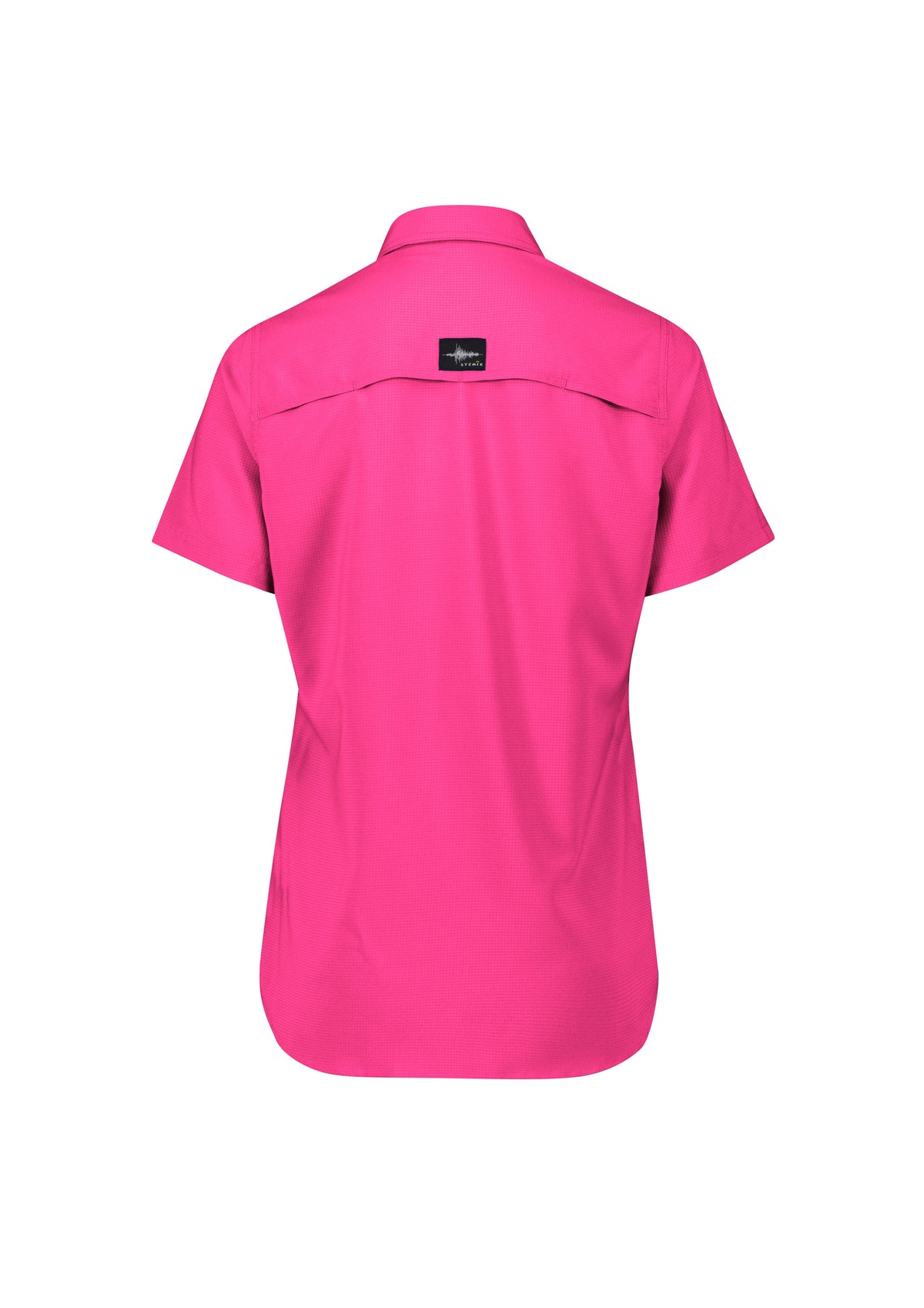 Womens Outdoor Short Sleeve Shirt - Pink - Back