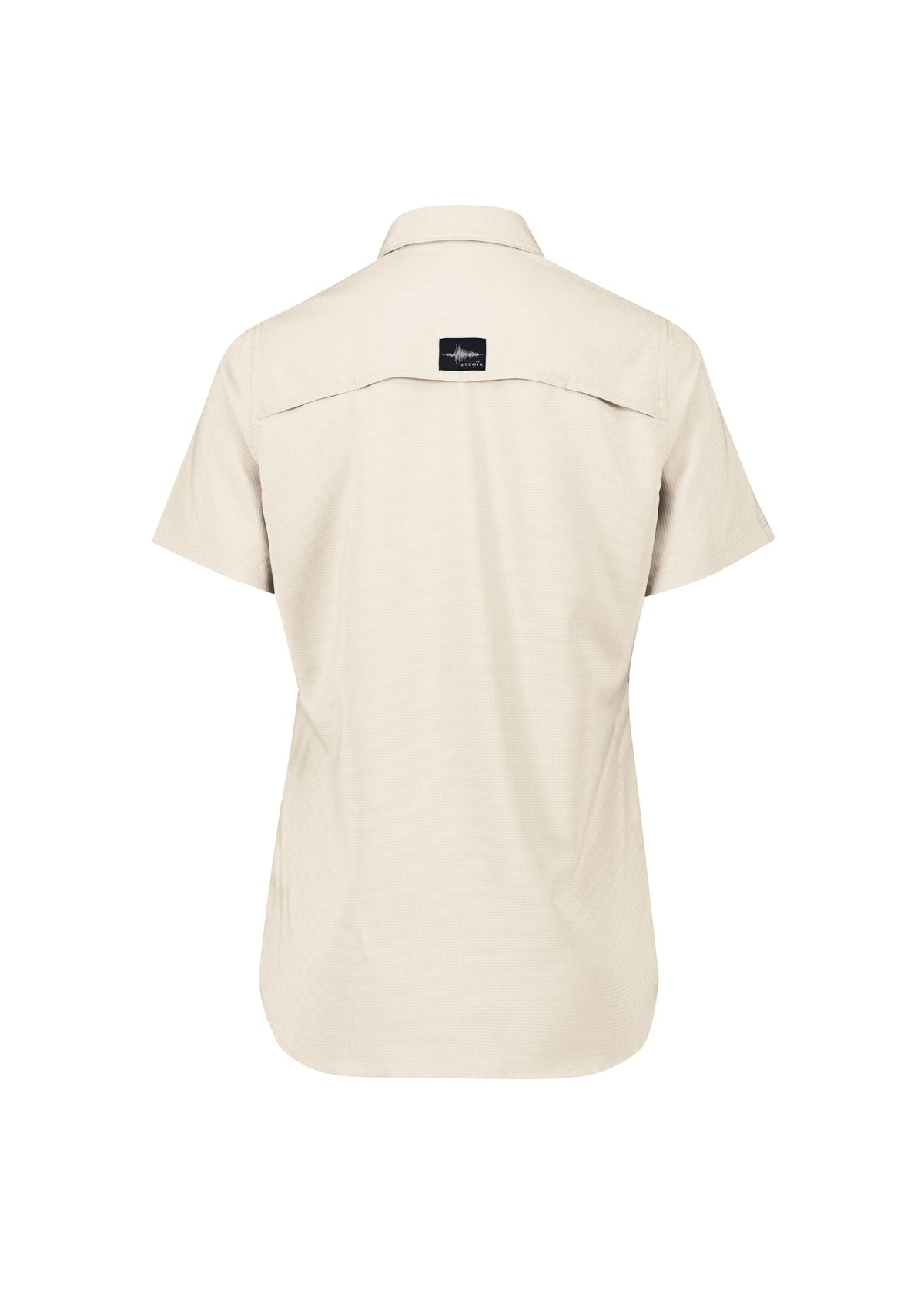 Womens Outdoor Short Sleeve Shirt - Sand - Back