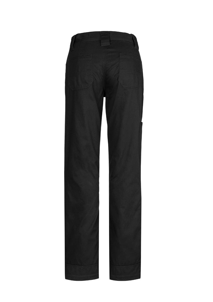 Womens Plain Utility Pant - Black - Back