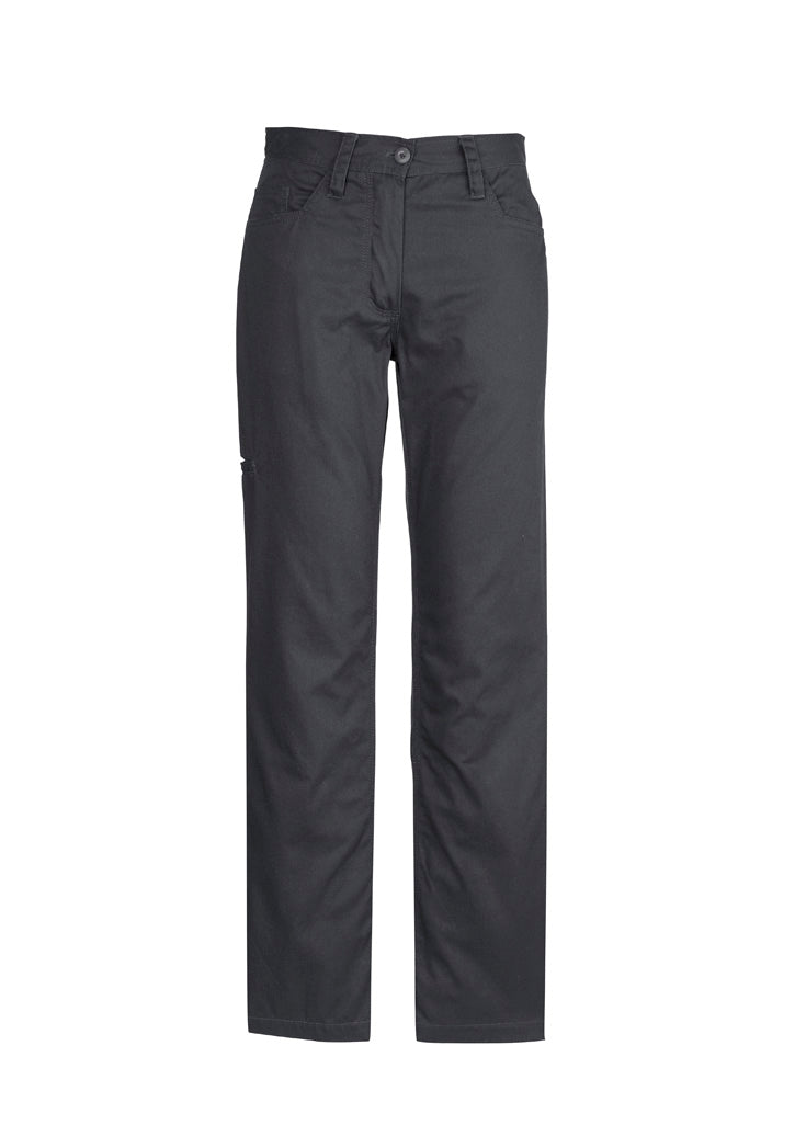 Womens Plain Utility Pant - Charcoal - Front