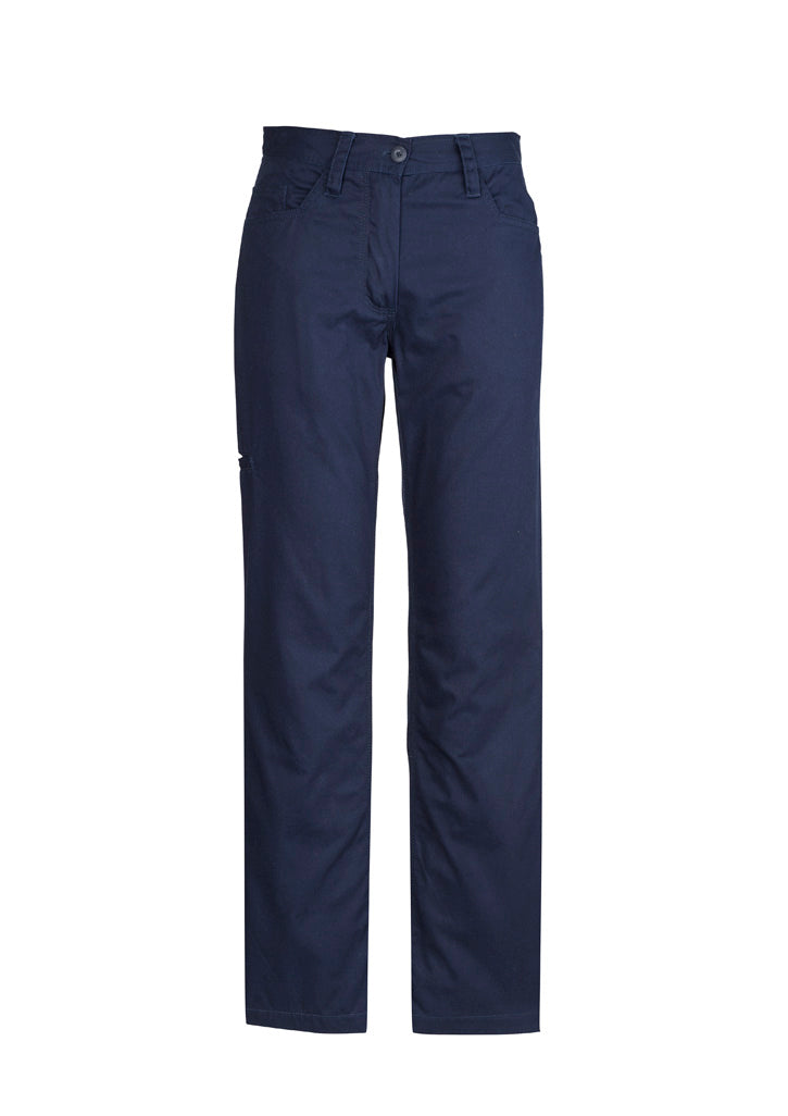 Womens Plain Utility Pant - Navy - Front
