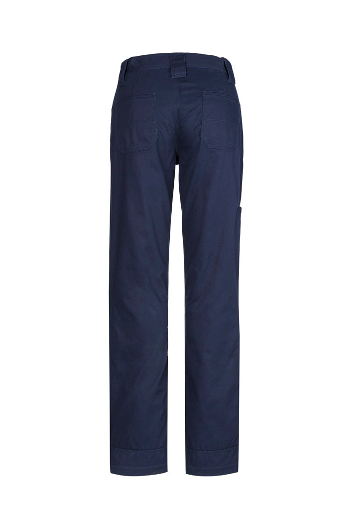 Womens Plain Utility Pant - Navy - Back