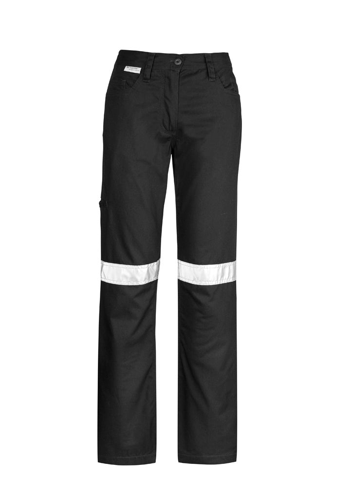 Womens Taped Utility Pant - Black - Front