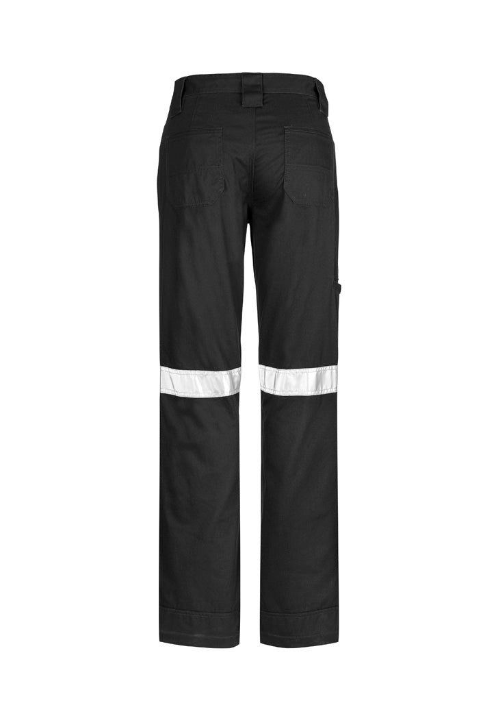 Womens Taped Utility Pant - Black - Back